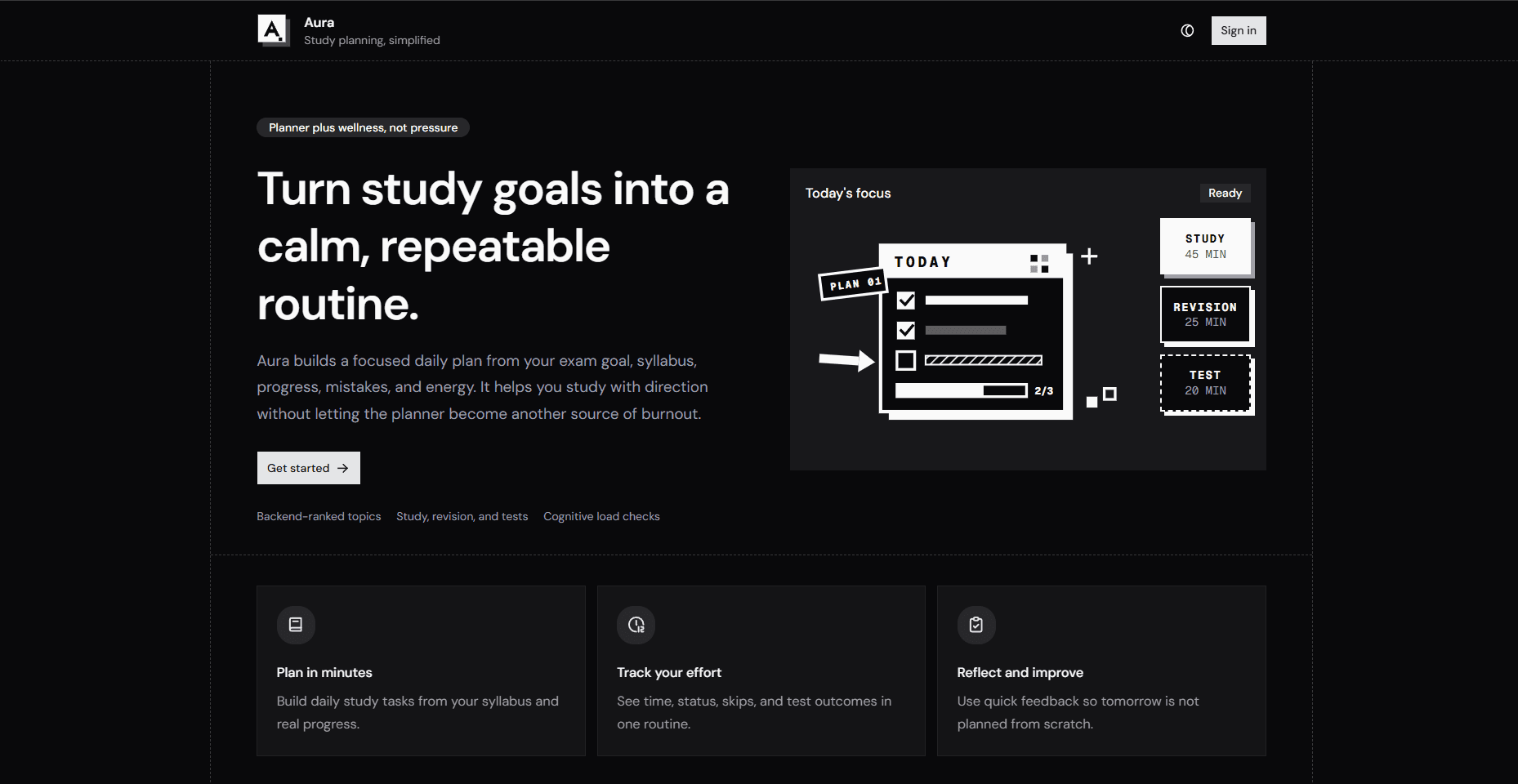 Aura - AI Study Planner